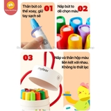 Bút màu sáp hữu cơ kèm quai xách - Mideer Silky Crayon
