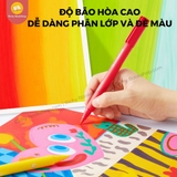 Bút dạ màu Acrylic Mideer Markers siêu mềm kèm bút dạ màu nhũ highlight