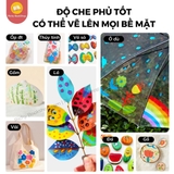 Bút dạ màu Acrylic Mideer Markers siêu mềm kèm bút dạ màu nhũ highlight