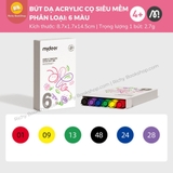 Bút dạ màu Acrylic Mideer Markers siêu mềm kèm bút dạ màu nhũ highlight
