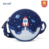 Túi đeo chéo bằng vải SBR cao cấp hình tròn cho bé chính hãng Zoyzoii Kid's Messenger Bag mã B29