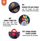 Balo mầm non cho bé Zoyzoii Exploe Denim bag mã B85