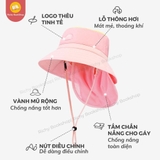 Mũ chống nắng rộng vành chống tia UV cho bé Zoyzoii Large Brim Sun Hat mã B62