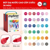Hộp Bút Dạ Màu Nước An Toàn cho bé Washable Marker MIDEER