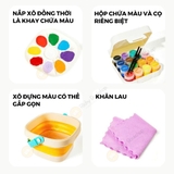 Bộ Màu Sơn Nước Cao Cấp 16 Màu Dễ Lau Chùi Kèm Dụng Cụ Và Hộp Đựng Gấp Gọn - Mideer Portable Gouache Paint Bucket Set