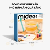 Bộ Màu Sơn Nước Cao Cấp 16 Màu Dễ Lau Chùi Kèm Dụng Cụ Và Hộp Đựng Gấp Gọn - Mideer Portable Gouache Paint Bucket Set