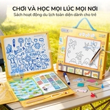 Bảng vẽ tự xóa Mideer Sensory Book - Bảng vẽ điện tử kèm trò chơi chủ đề du lịch cho bé