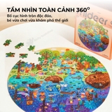 Ghép Hình Cho Bé 150 Mảnh Mideer Round Puzzle Đồ Chơi Trí Tuệ Puzzle Hình Tròn 5 Tuổi+