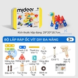 Bộ Lắp Ráp Ốc Vít Mideer Đồ Chơi Máy Vặn Vít Điện DIY Mô Hình 3D Cho Bé 6 Tuổi+