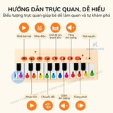 Sách Đàn Piano Điện Tử Thông Minh Mideer, Đồ Chơi Âm Nhạc Phím Màu Kèm 6 Bài Hát Và Giá Đỡ Bản Nhạc