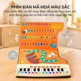 Sách Đàn Piano Điện Tử Thông Minh Mideer, Đồ Chơi Âm Nhạc Phím Màu Kèm 6 Bài Hát Và Giá Đỡ Bản Nhạc