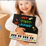 Sách Đàn Piano Điện Tử Thông Minh Mideer, Đồ Chơi Âm Nhạc Phím Màu Kèm 6 Bài Hát Và Giá Đỡ Bản Nhạc