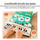 Sách Đàn Piano Điện Tử Thông Minh Mideer, Đồ Chơi Âm Nhạc Phím Màu Kèm 6 Bài Hát Và Giá Đỡ Bản Nhạc