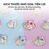 Thẻ học thông minh Flashcard mini song ngữ Anh Việt nhiều chủ đề cho bé - Thẻ học thông minh Lalala baby