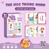 Thẻ học thông minh Flashcard mini song ngữ Anh Việt nhiều chủ đề cho bé - Thẻ học thông minh Lalala baby