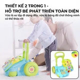Xe đẩy tập đi có âm thanh kèm bảng đồ chơi montessori cho bé Goodway Music Baby Walker