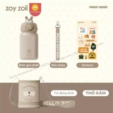 Bình nước giữ nhiệt Zoyzoii cho bé đi học có túi đựng Thermos cup Mã E8
