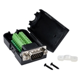 Cổng DB15 đầu đực 16 chân nối dây bắt vít domino có vỏ