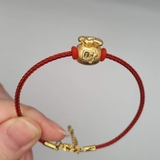 Chỉ đỏ may mắn mix charm túi đựng tiền, trâu vàng, heo may mắn