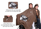Áo mưa Poncho 2 nón cao cấp kiếng