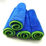 Khăn microfiber dày lau nội thất kích thước 40x60 màu xanh