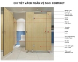 Kích thước tiêu chuẩn vách ngăn vệ sinh.