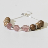 VÒNG TRẦM PHỐI DÂY CHUYỀN BẠC VÀ ĐÁ THẠCH ANH DÂU TÂY