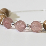 VÒNG TRẦM PHỐI DÂY CHUYỀN BẠC VÀ ĐÁ THẠCH ANH DÂU TÂY