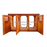 CHÂN TỦ GỖ SỒI MÀU GÕ ĐỎ MẪU 1 - AQUARIUM WOOD CABINET