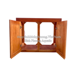 CHÂN TỦ GỖ SỒI MÀU GÕ ĐỎ MẪU 2 - AQUARIUM WOOD CABINET