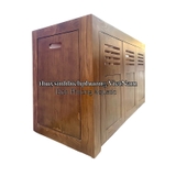 CHÂN TỦ GỖ SỒI MÀU NÂU ÓC CHÓ - AQUARIUM WOOD CABINET