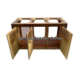 CHÂN TỦ GỖ SỒI MÀU NÂU ÓC CHÓ - AQUARIUM WOOD CABINET