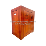 CHÂN TỦ GỖ SỒI MÀU GÕ ĐỎ MẪU 1 - AQUARIUM WOOD CABINET