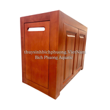 CHÂN TỦ GỖ SỒI MÀU GÕ ĐỎ MẪU 2 - AQUARIUM WOOD CABINET