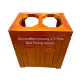 CHÂN TỦ GỖ SỒI MÀU GÕ ĐỎ MẪU 2 - AQUARIUM WOOD CABINET