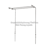 CHÂN TREO / GIÁ TREO ĐÈN ĐÔI INOX MAD M2 CHO HỒ THỦY SINH 60 - 90 - 120 - 150CM