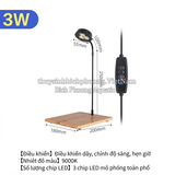 ĐÈN LED BIAOSE ĐẾ GỖ TRE DIMMER (CHIP LED OSRAM)
