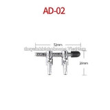 VAN CHIA OXY INOX CÓ KHÓA ĐIỀU TIẾT OXY PHI 4-5-6