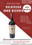 Rượu Vang Đỏ Chile  VALDIVIESO Gran Reserva 14.5% 750ml
