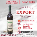 Rượu Vang Đà Lạt EXPORT  12% 750ml