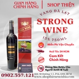 1 thùng Vang Đà Lạt Strong 15% Đỏ 750ml  x 6 Chai