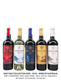 Vang Úc NAVY BAY 2025 13.5% - Bộ 5 Vị Ruby Blue Gold Pearl Chardonnay - Wine of Australia 750ml