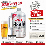 [Thùng x 6 Bình] Bia Asahi Super Dry 2L Nhật Bản - Bia Bom 2 Lít Alc 5% - Chuẩn Karakuchi