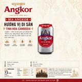 Bia Angkor 330ml - Thùng 24 Lon - Bia Lager Quốc Dân Campuchia Nhập Khẩu Chính Hãng