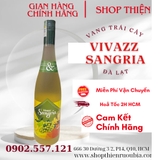 Vang Trái Cây Nhẹ Độ VIVAZZ SANGRIA 7% 750ml- Nho Trắng( Nho xanh)