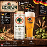 Bia Đức Eichbaum Hefeweizen Hell 5,2% - Bia Lúa Mỳ Nhập Khẩu Đức 500ml - Thùng 24 Lon - Seit 1679