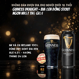 Bia Đen Guinness Draught Stout 440ml - Thùng 24 Lon - Nhập Khẩu Chính Hãng Ireland - Bia Đen Ngon Nhất Thế Giới 4.2%