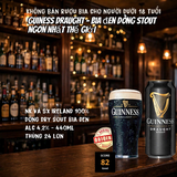 Bia Đen Guinness Draught Stout 440ml - Thùng 24 Lon - Nhập Khẩu Chính Hãng Ireland - Bia Đen Ngon Nhất Thế Giới 4.2%