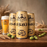Thùng x 6 Lon Bia Chaliman 1583 - Bia Lager Trung Quốc - 1000ml - Alc 4.8%