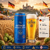 Bia Đức Oettinger Bavarian Helles 500ml - Thùng 24 Lon Nhập Khẩu Đức - Alc 4.7% Helles Lager